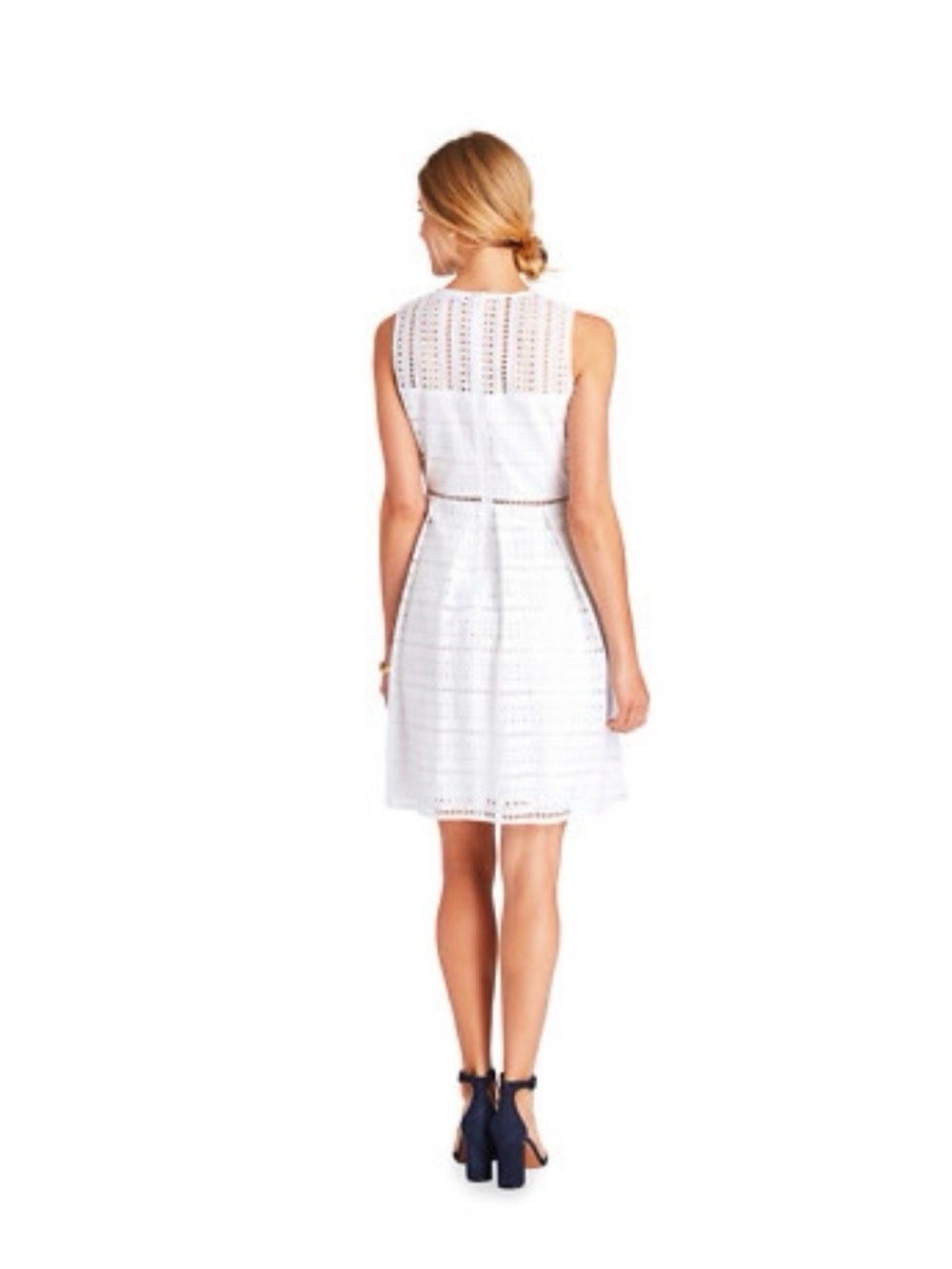 VINEYARD VINES White Eyelet Fit and Flare Dress - Picture 5 of 8